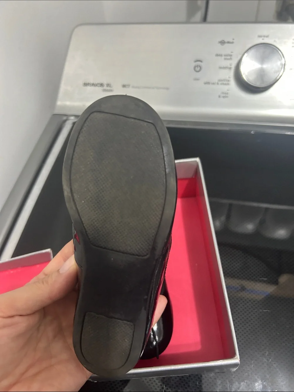 Toddler girls 9.5 9 1/2 dress shoes parent black ballet slipper flat has box